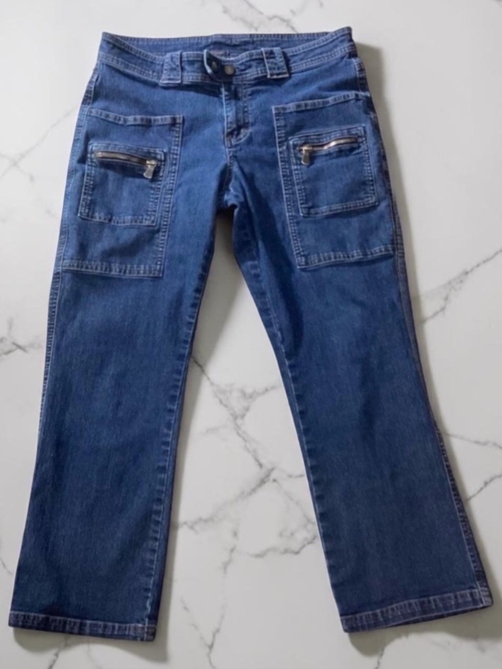 Calvin Klein Blue Ankle & Cropped Jeans